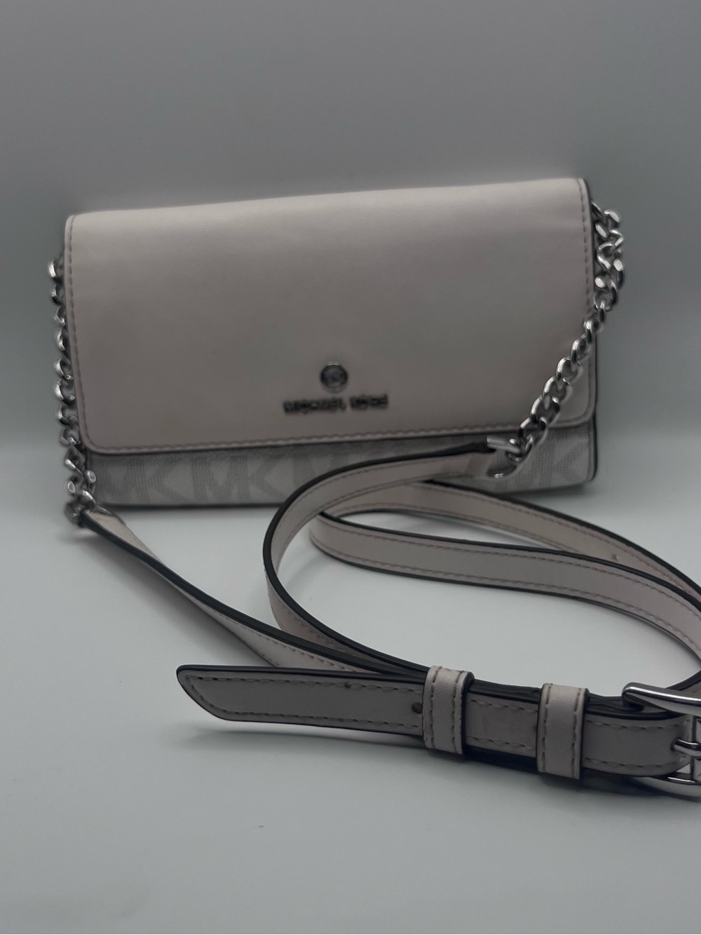 Michael Kors Pebble Leather Convertible Shoulder Bag - Light Beige